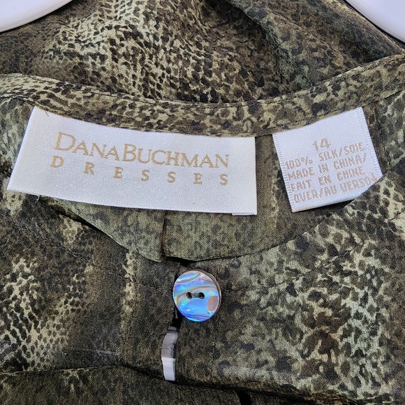 Rare Vintage 90's Dana Buchman Dress Luxury 2 Piece Snake Print 14 With Tags NOS - Picture 9 of 16